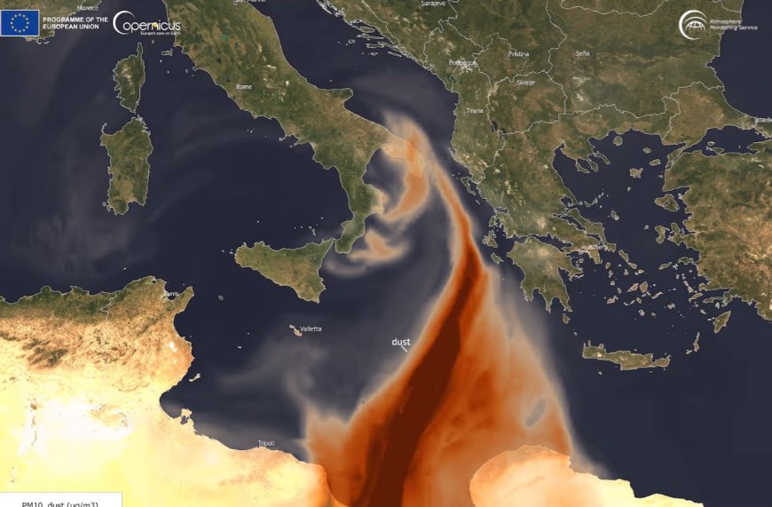 URGENTE! Ciclone no Saara: Nuvem de Poeira Atravessa Mediterrâneo e Transforma Céu Europeu